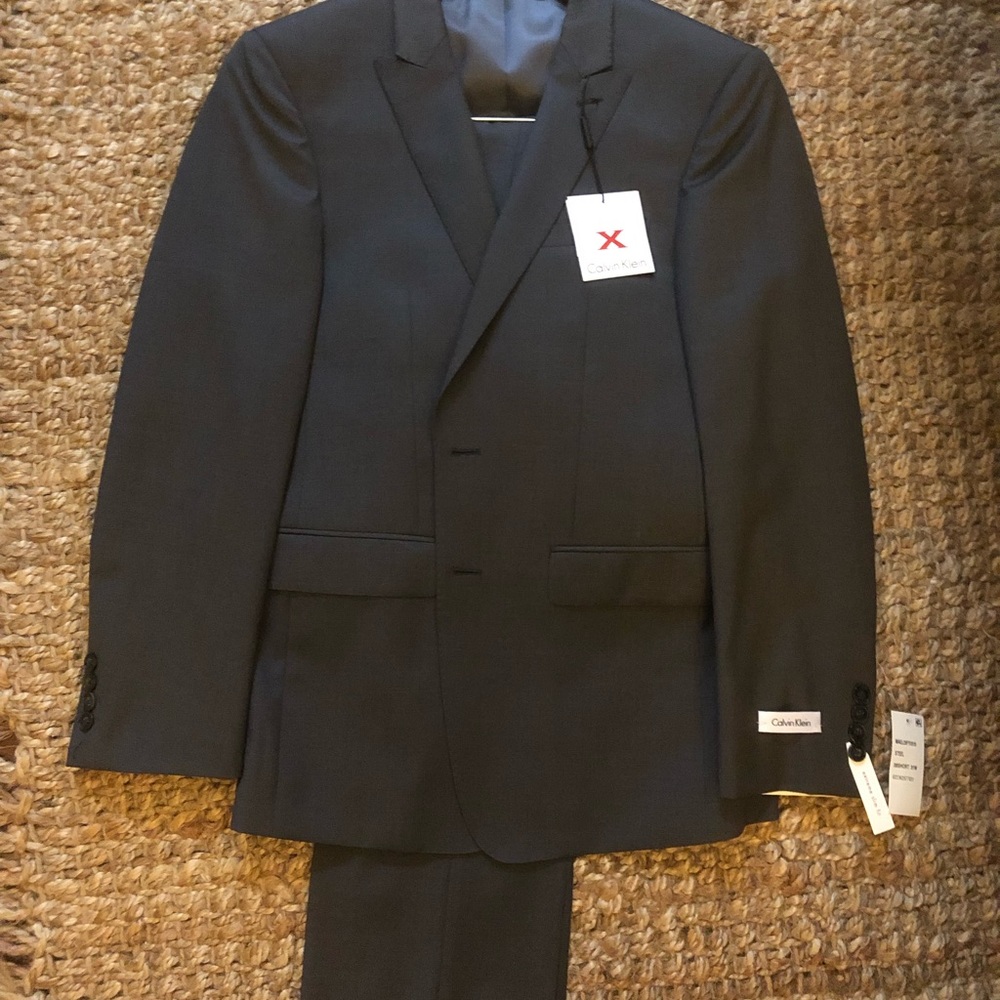 Calvin Klein MAEL25FY0515 Steel Grey 2 Piece Suit